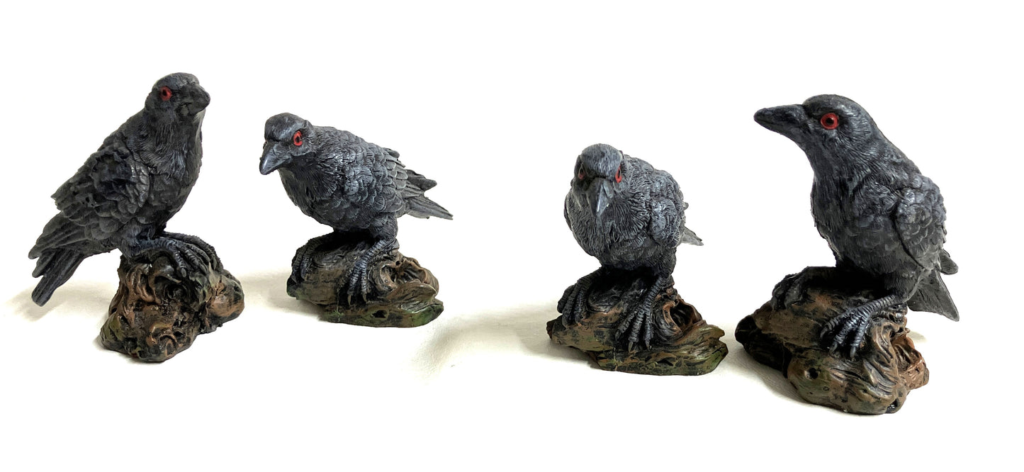 Raven Figurines Set of 2 – Polyresin Spiritual Décor