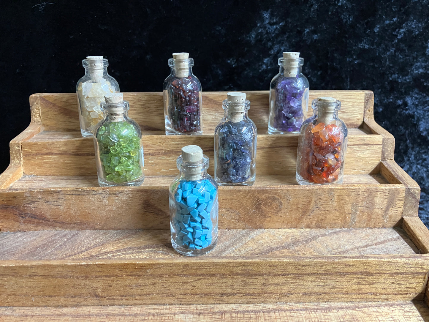 Chakra Chip Bottles | 7-Piece Crystal Set