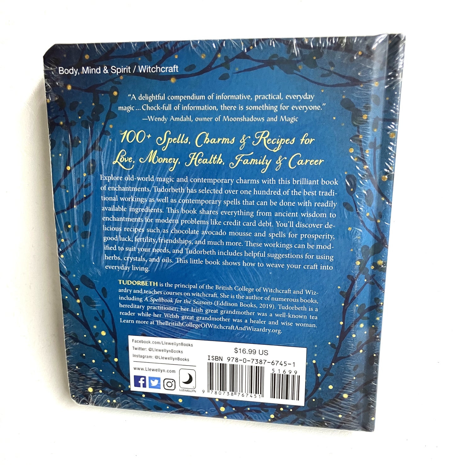 Back cover of The Hedgewitch's Little Book of Spells Charms and Brews