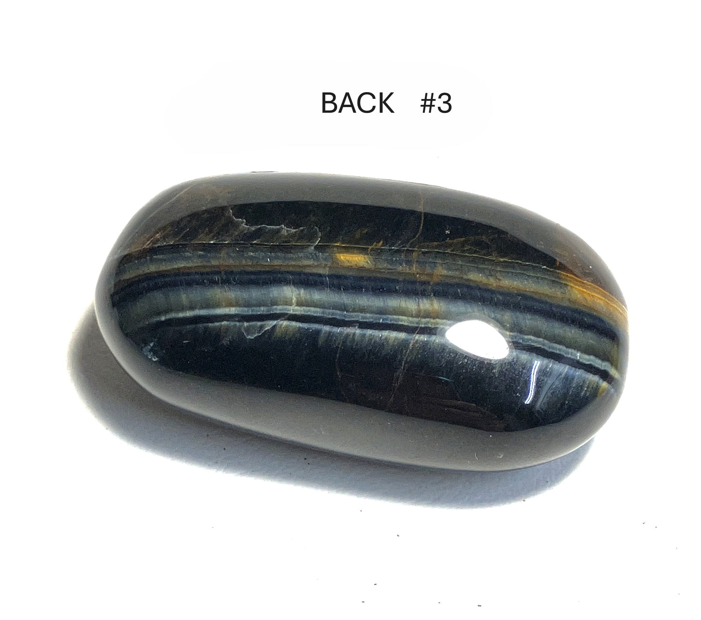 Blue Tiger Eye Palm Stone AKA Falcons Eye