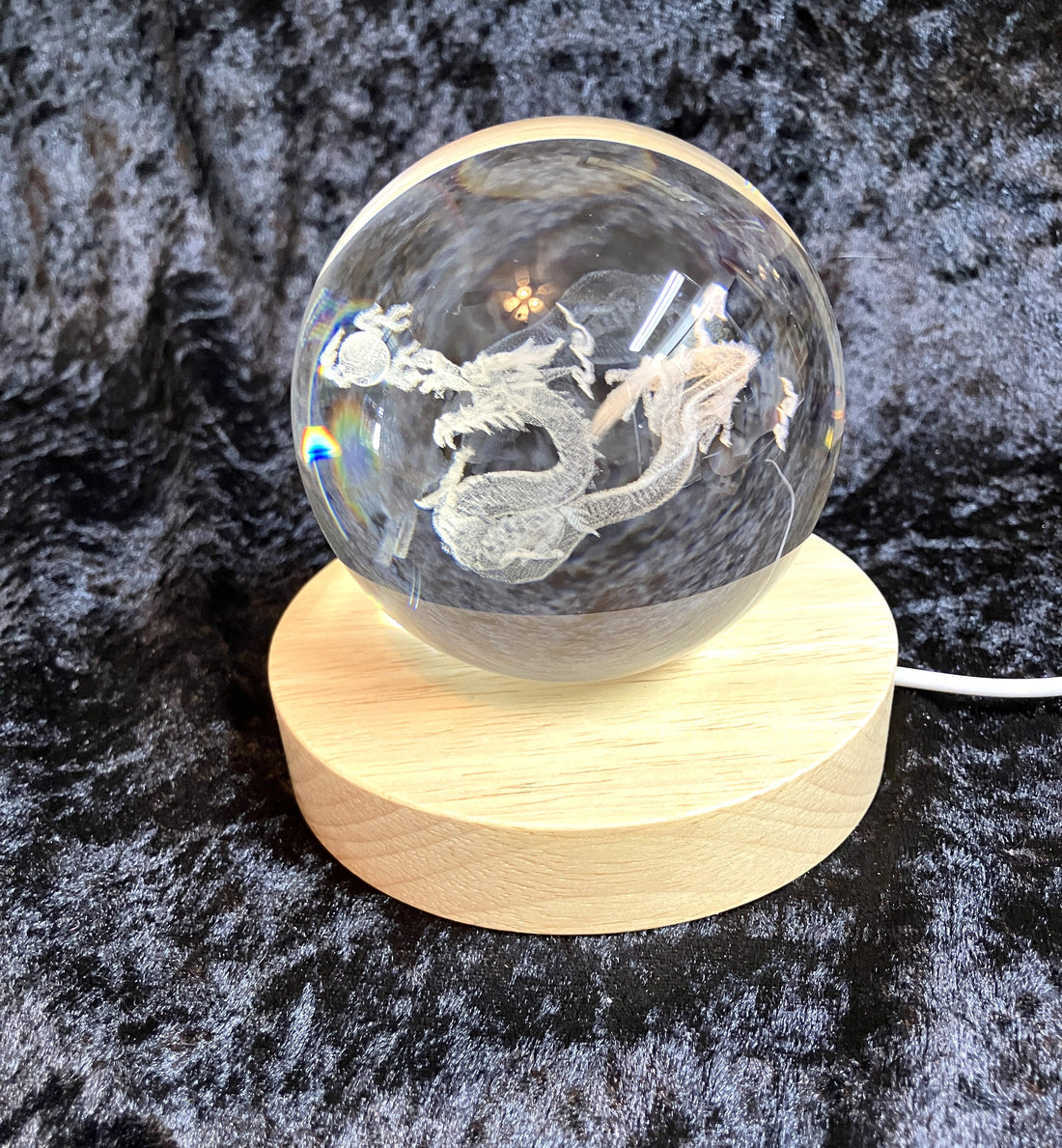 Transform Your Space: The Magic of a 3-D Etched Dragon Crystal Ball