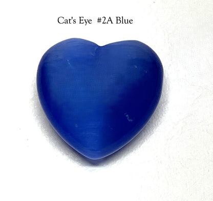 Assorted Cat's Eye Puffy Hearts