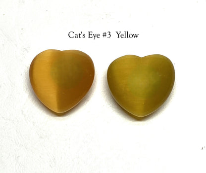Assorted Cat's Eye Puffy Hearts