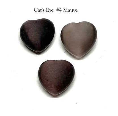 Assorted Cat's Eye Puffy Hearts