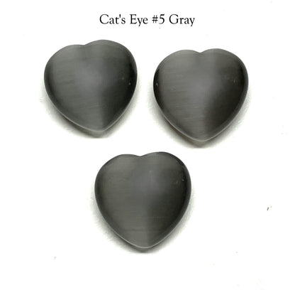 Assorted Cat's Eye Puffy Hearts