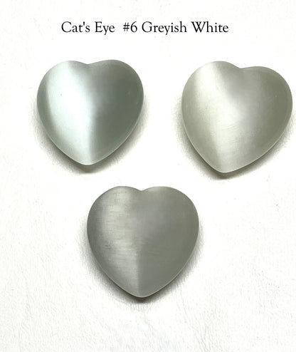 Assorted Cat's Eye Puffy Hearts