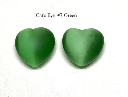 Assorted Cat's Eye Puffy Hearts