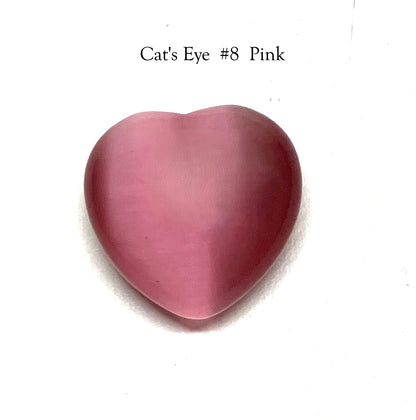 Assorted Cat's Eye Puffy Hearts