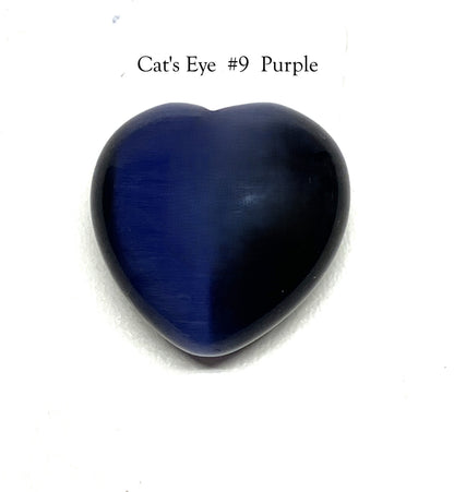 Assorted Cat's Eye Puffy Hearts