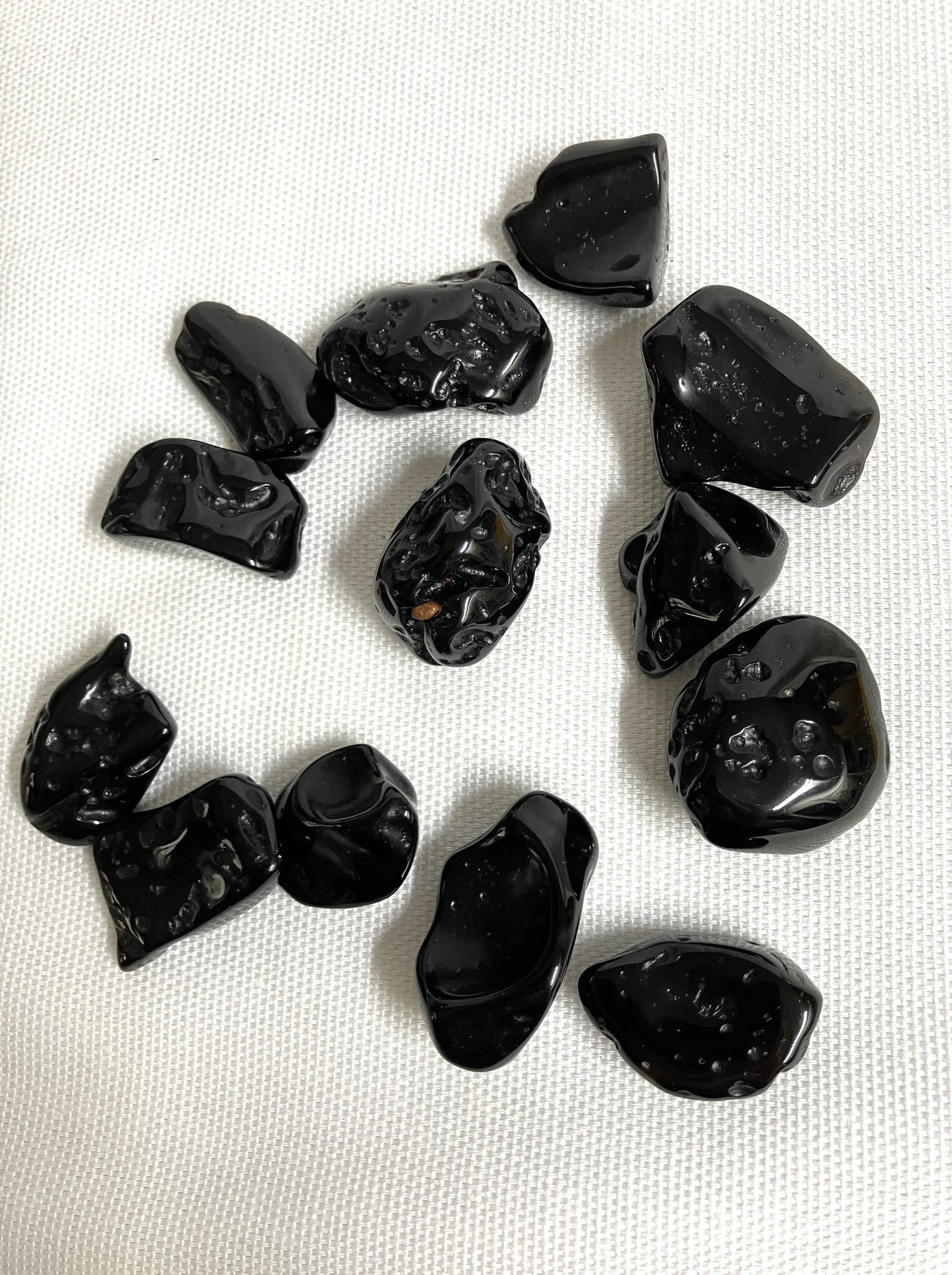 Back view of Tektite Stones on a white background