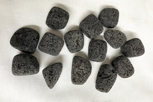 Group of Lava Stones on a white background