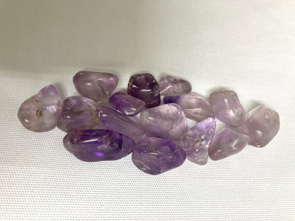 Group of Amethyst Crystals on a white background