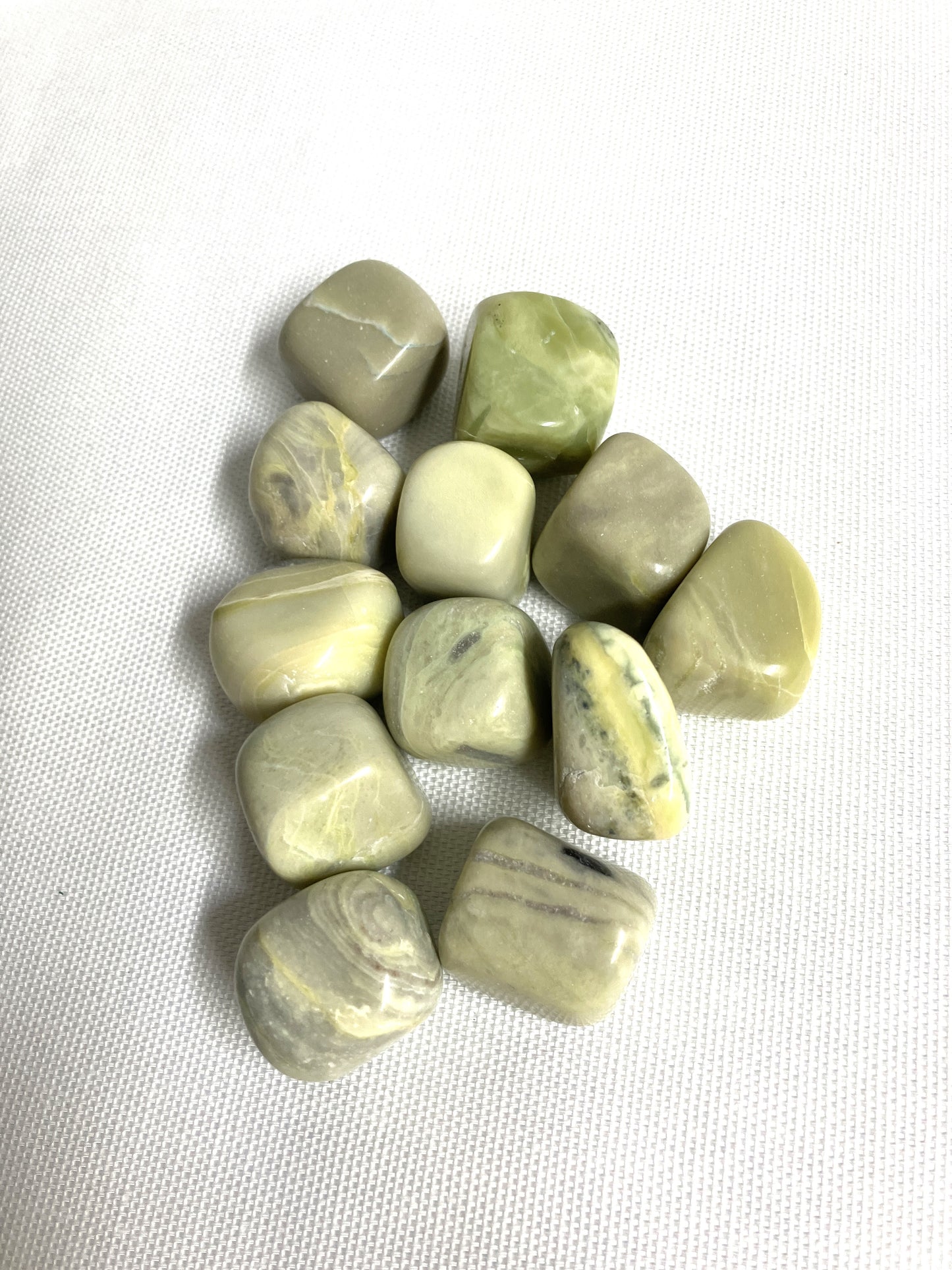 Back view of Infinite Crystals on a white fabric background