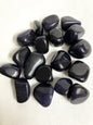 Group of Blue Goldstone Crystals on a white background