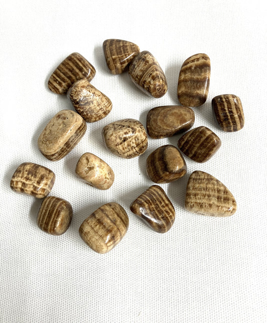 Front view of Aragonite Crystals on a white background