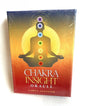 Chakra Insight Oracle card box with a colorful design on a white background