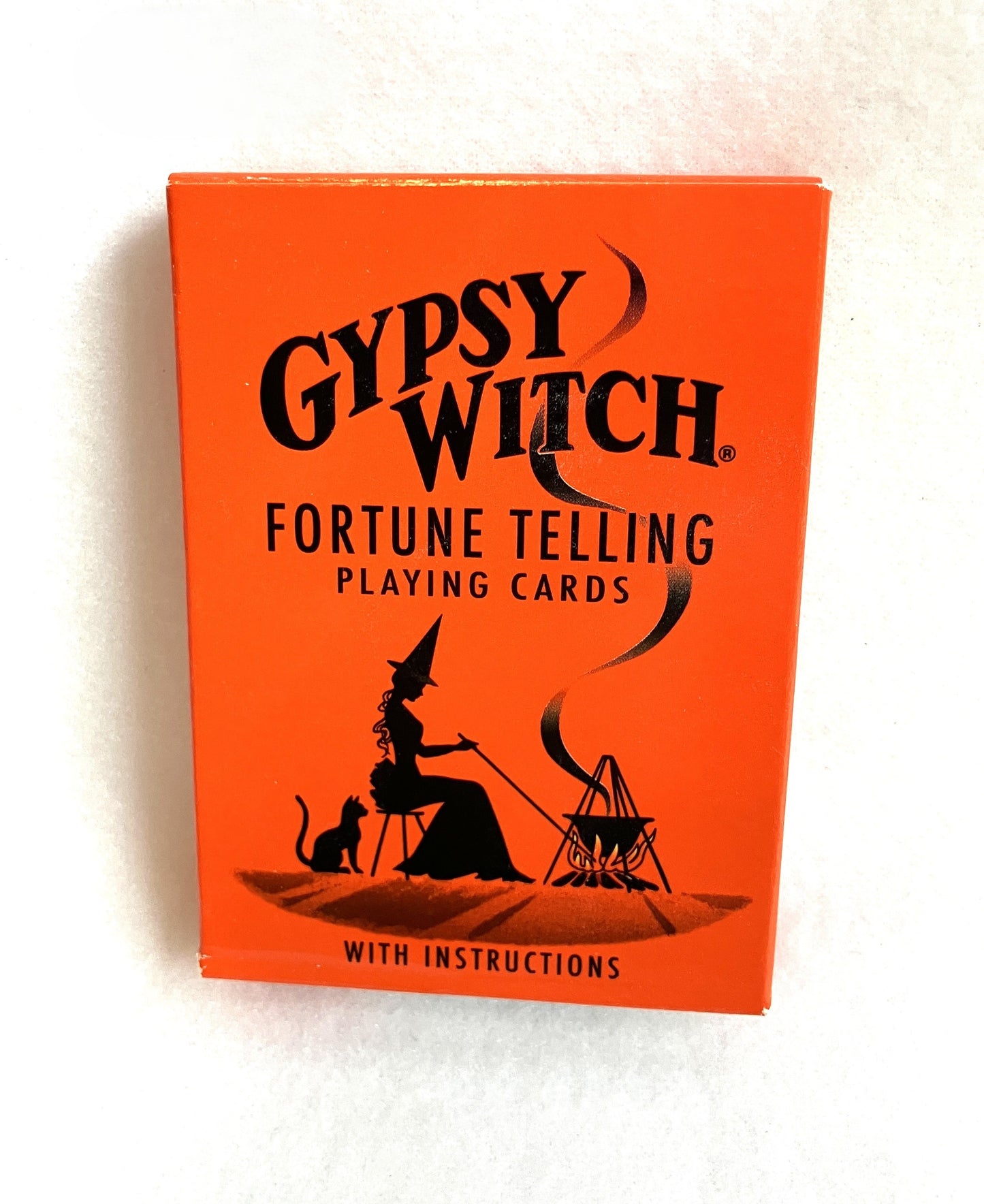 Gypsy Witch Fortune Telling Playing Cards packaging on a white background