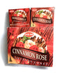 Master carton and two boxes of HEM Cinnamon Rose incense cones shown on a white background