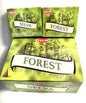 Master carton and two Boxes of HEM  Forest incense cones showing both English and Spanish titles on a white background