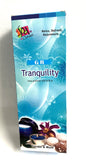 Packaging of  G R Tranquility incense sticks with a blue design and branding.