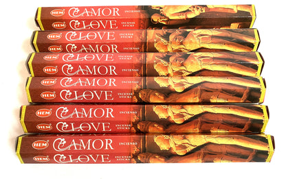 Pack of hem "Love" incense sticks with decorative packaging