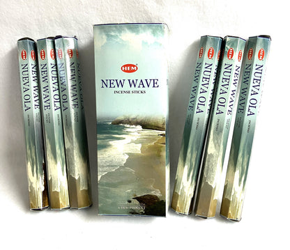 Hem New Wave incense sticks with packaging on a white background