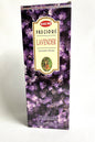 Hem Precious Lavender incense sticks packaging with purple gemstone design on a white background