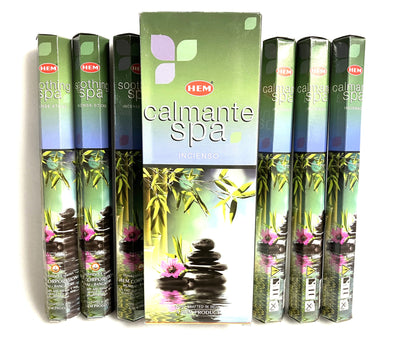 HEM Calmante Spa incense packaging on a white background