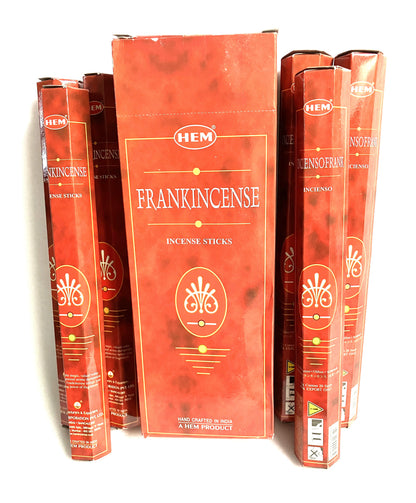 Hem Frankincense incense sticks packaging on a white background