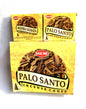 Master carton and two boxes of Hem Palo Santo incense cones shown on a white background