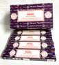 Multiple boxes of Satya Reiki Incense stacked on a white background