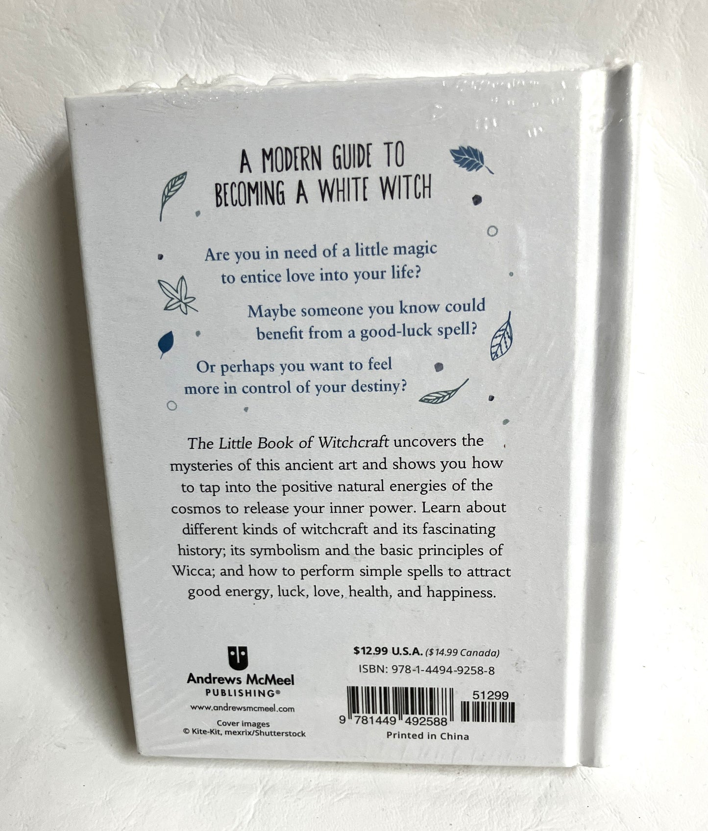 Back cover of The Little Book of Witchcraft - spells and rituals guide
