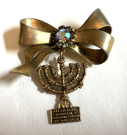 5-Piece Vintage Rhinestone Pin & Brooch Collection | Estate Sale Lot