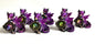 Set of purple dragon figurines with gemstones that can fit anywhere in your home, or even in your car!