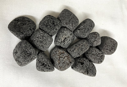 Group of Lava Stones showing the texture on a white background