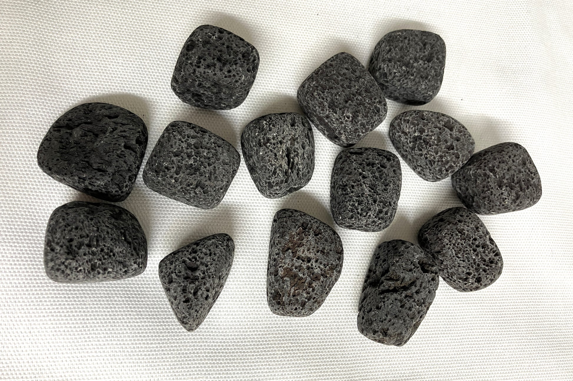 Group of Lava Stones on a white background