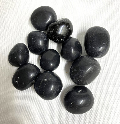A close view of Black Agni Manitite Crystal aka Pearl of Fire showing some detail of the crystals