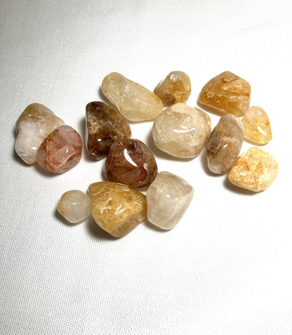 Reverse side of Golden Healer Crystals shown on a white background