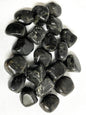 Front view of Larvikite Crystals on a white background