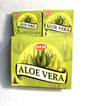Box of HEM Aloe Vera Incense Cones shown on a white background
