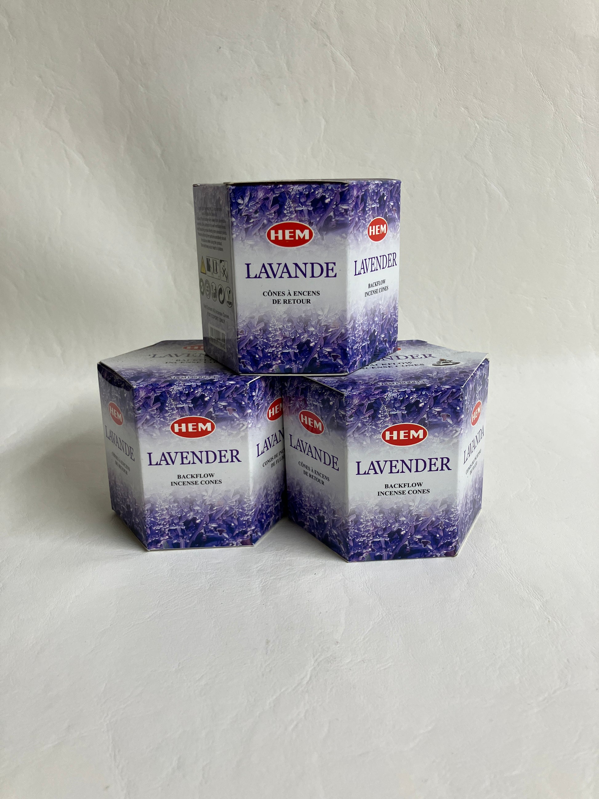 Lavender → "HEM Back Flow Incense Cones – Lavender scent, relaxation backflow cones | Moonlit Crystals"
