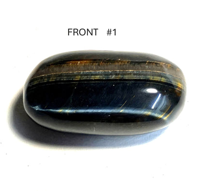 Blue Tiger Eye Palm Stone AKA Falcons Eye