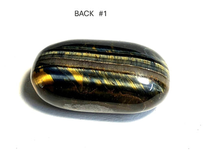 Blue Tiger Eye Palm Stone AKA Falcons Eye