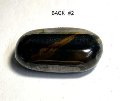 Blue Tiger Eye Palm Stone AKA Falcons Eye