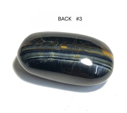 Blue Tiger Eye Palm Stone AKA Falcons Eye