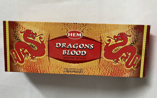 Box of HEM Dragon's Blood on a white background