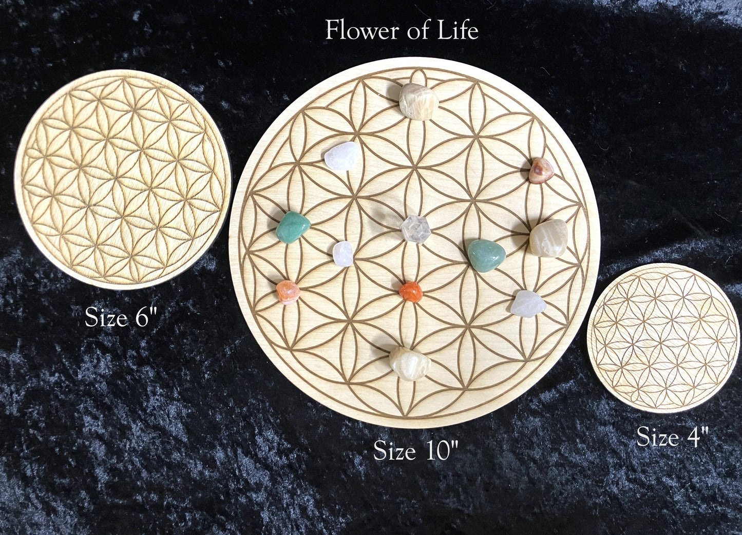 Flower of Life Crystal Grid – Quartz Tower Center with Intention Crystals