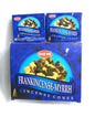 Master carton and two boxes of HEM Frankincense-Myrrh Incense Cones shown on a white background