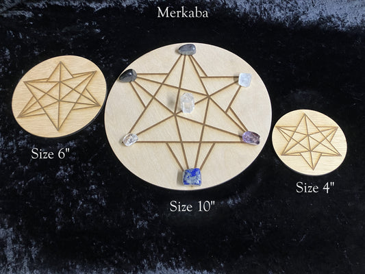 Merkaba Crystal Grid – Quartz Tower Center with Intention Stones