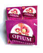 Master carton and two boxes of HEM Opium Incense Cones shown on a white background